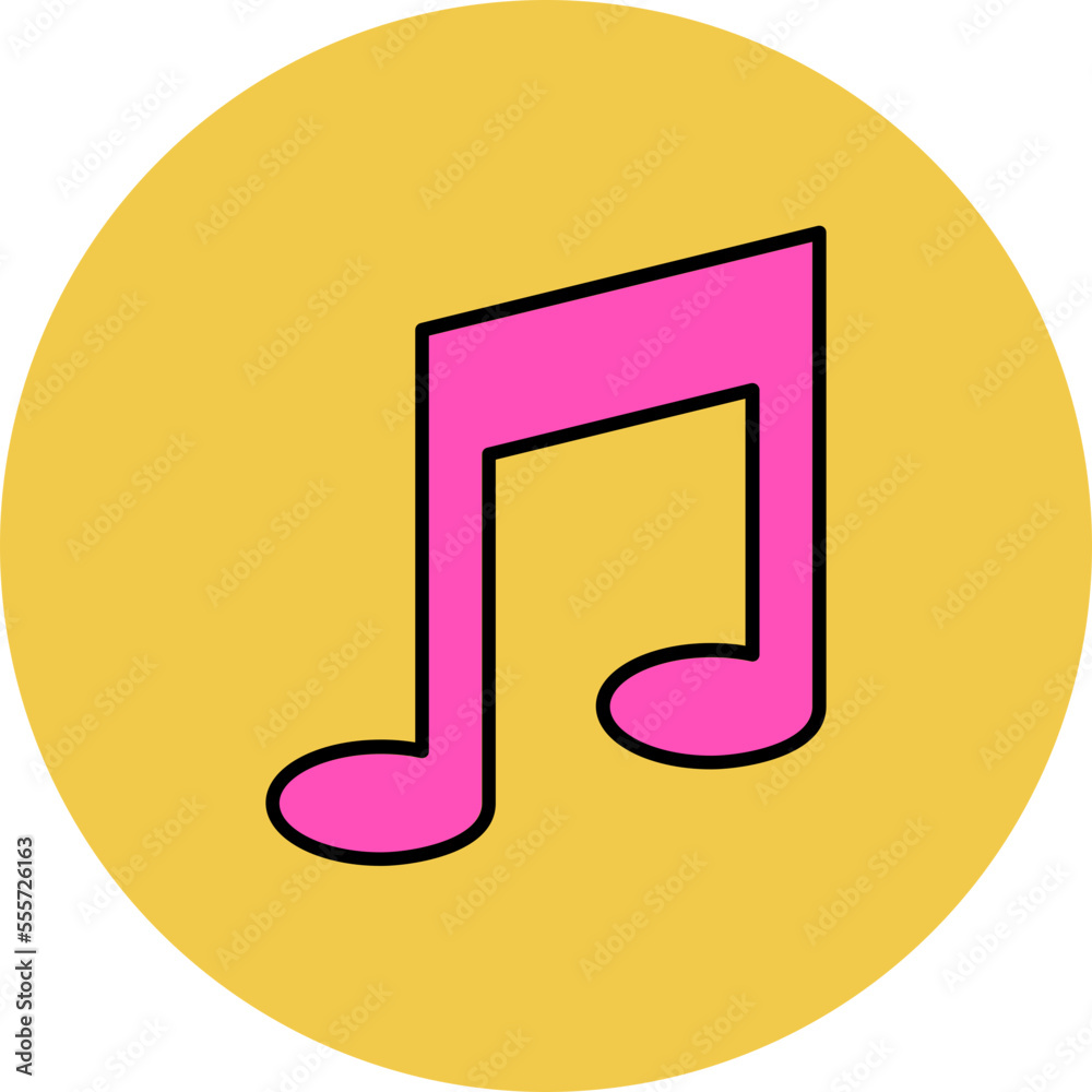 Music App Multicolor Circle Filled Line Icon Music App Multicolor Circle Filled Line Icon