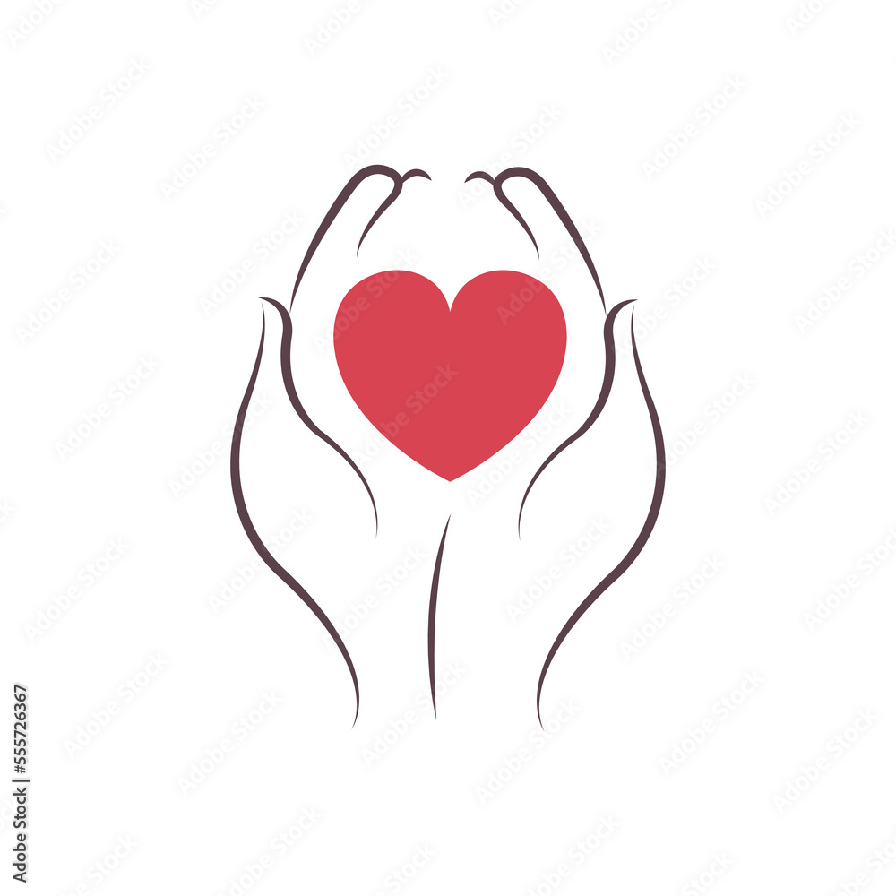 Heart in hand. Heart in hand.