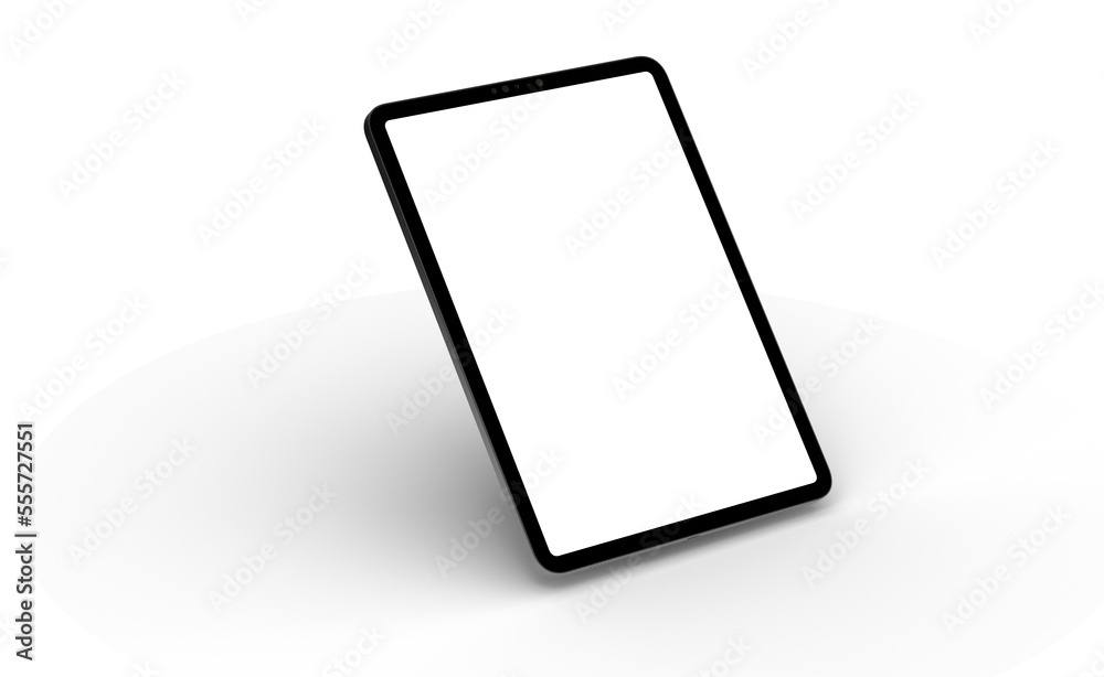 Photo White tablet, isolated on 3d background Photo White tablet, isolated on 3d background