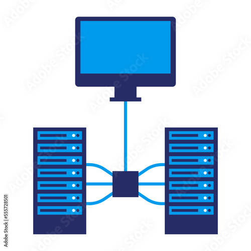 On-premise data center and servers icon