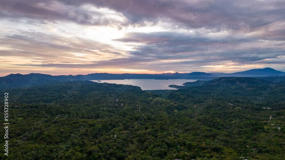 Hyperlapse, lago de Ilopango, El Salvador, Atardecer desde Cuscatlán Hyperlapse, lago de Ilopango, El Salvador, Atardecer desde Cuscatlán