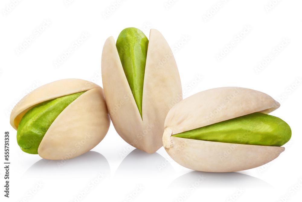 Delicious pistachios, isolated on white background Delicious pistachios, isolated on white background