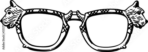 hand drawn illustration of fashion glasses