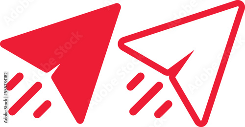 paper planes collection on transparent background. Origami aircraft in flat style. paper airplane, plane icon design. Travel symbol, vector illustration