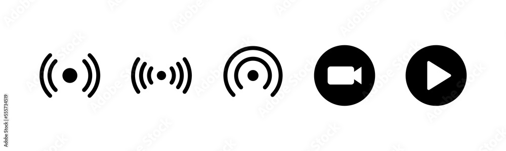 Video live streaming icon set vector design Video live streaming icon set vector design