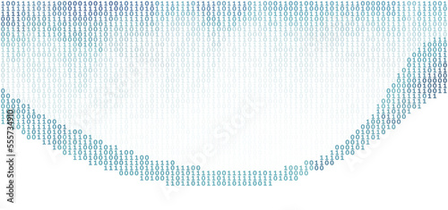 Digital channel. Data flow on binary background