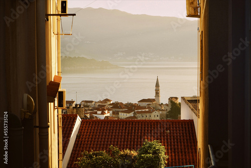 View of the old town of Budva, Montenegro