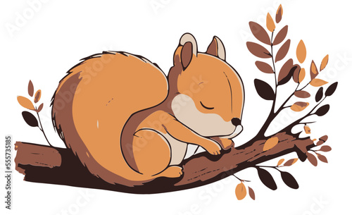 Squirrel, Eichhörnchen, Eichhoernchen, Cute Animal , Kawaii, vector, Childrens Room, Kids Room, Comic, Cartoon, Sqirrel, 
