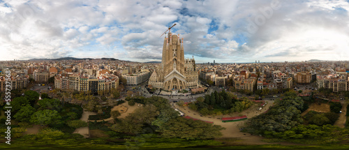 HDR Sagrada Familia Barcelona 360 Sphere Panorama