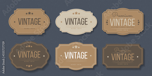 Vintage labels and frames set. Design elements for greeting cards or invitations. Decorative text backgrounds. Vector illustration