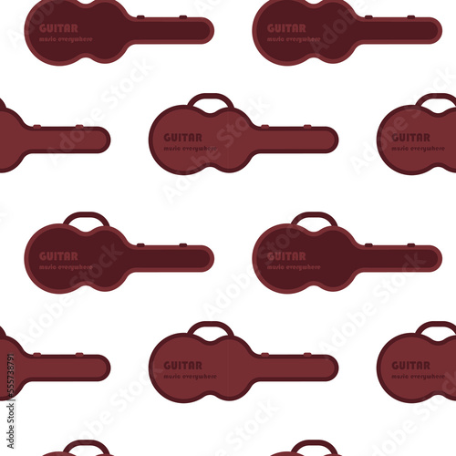 Guitar case pattern on white background