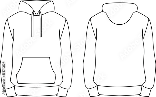 Hoodie Apparel Blank Fashion Graphic Template Illustration