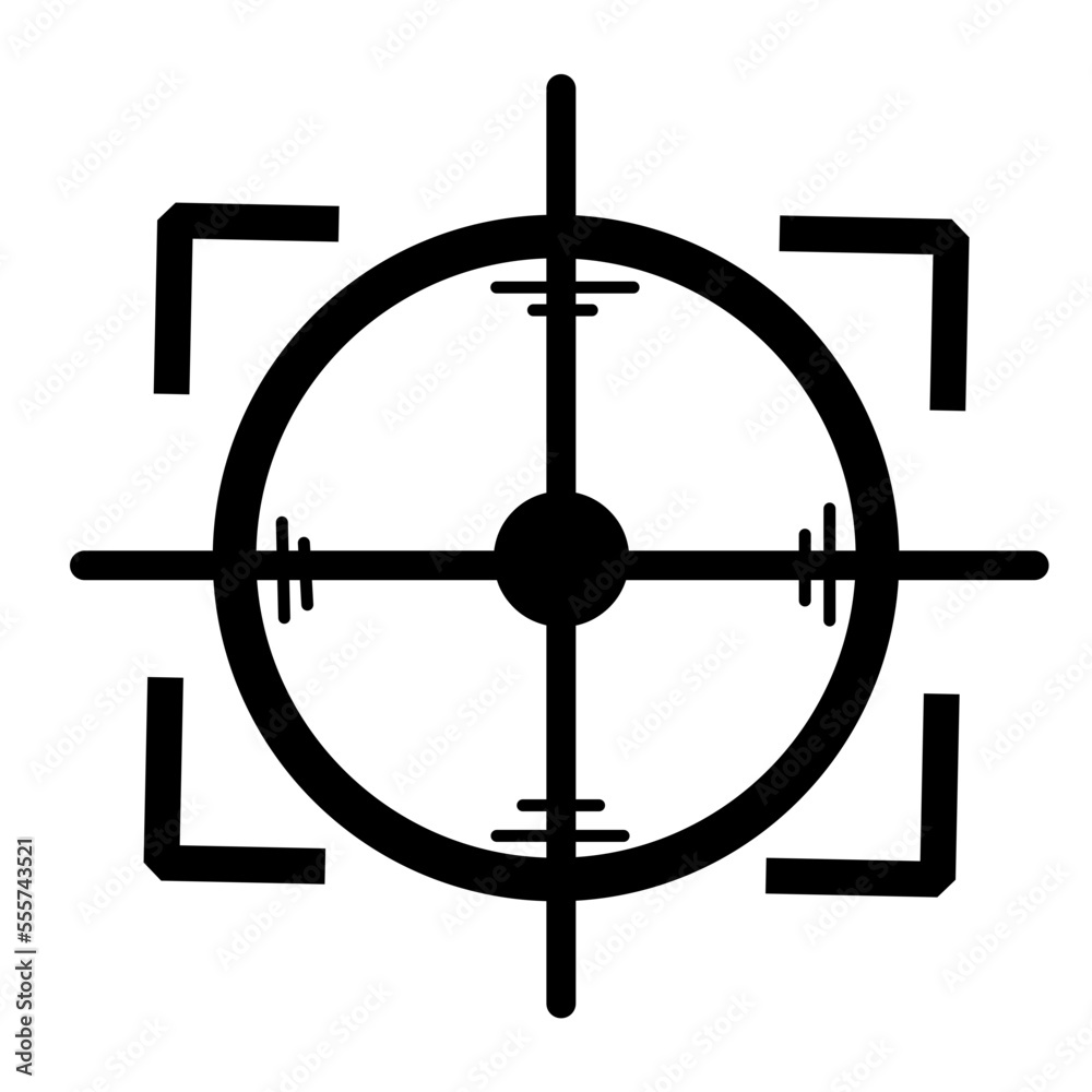 Gun Sight Crosshairs Bullseye Isolated Vector Illustration Gun Sight Crosshairs Bullseye Isolated Vector Illustration