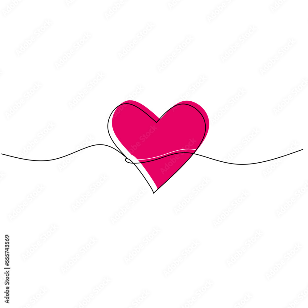 Heart hand drawn icon