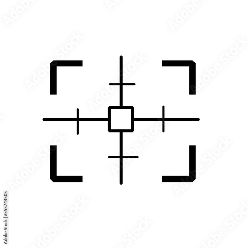 Gun Sight Crosshairs Bullseye Isolated Vector Illustration
