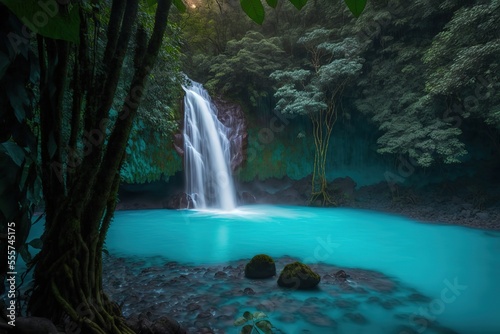 Rio Celeste waterfall  Tenorio National Park  Costa Rica