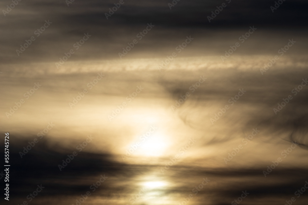 clouds in the sky over sunset