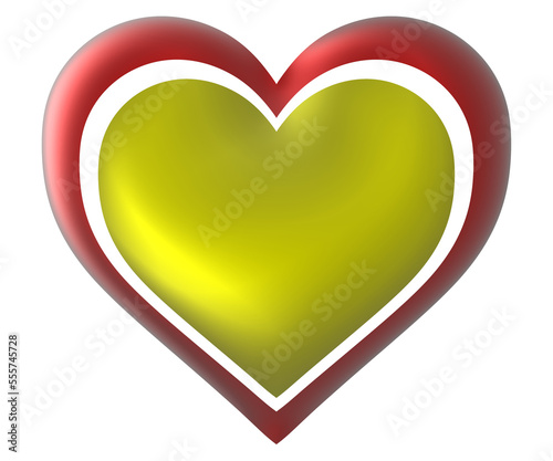 Free Download 3d illustration of a colored heart - GFXLoad