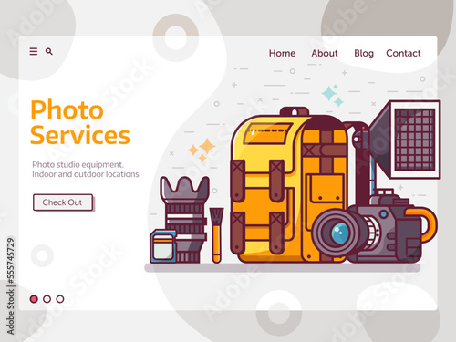 Photo Studio Services Web Landing Page Template