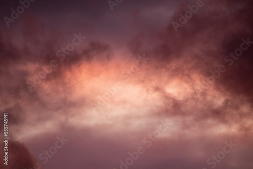 clouds in the sky over sunset