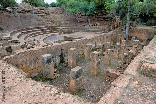 ROMAN RUINS IN TIPAZA IN ALGERIA.  photo