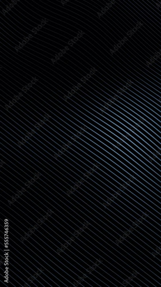 Black and white abstract wavy and curvy lines pattern seamless loop copy space vertical background animation.