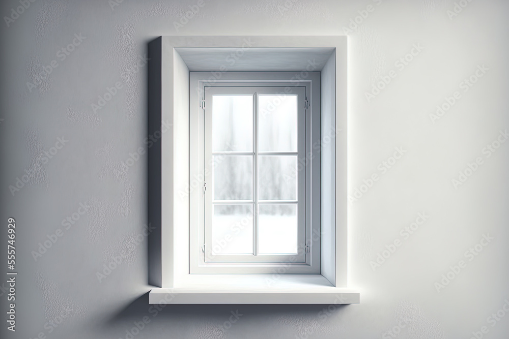 White window background with blur for texture. Generative AI White window background with blur for texture. Generative AI