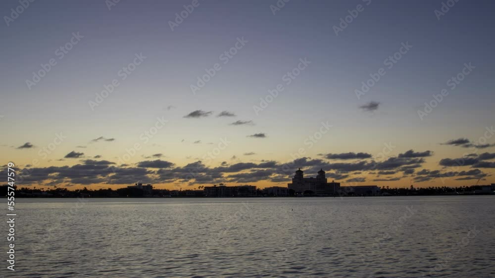 4k timelapse of sunrise in Palm Beach, Florida, USA