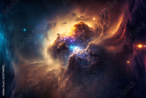 Canvas Print background with space (Generative AI)