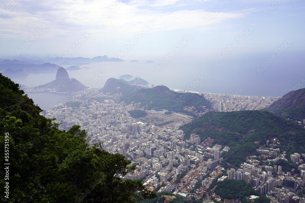 View of the hazy city of Rio de Janeiro. Brazil.