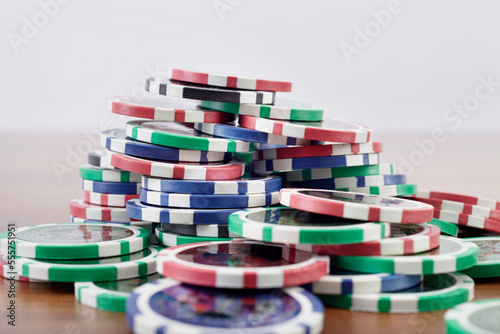 Pile of Poker Chips photo