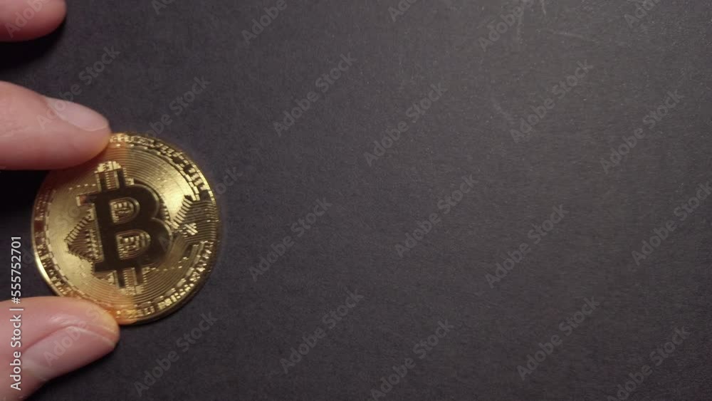 Euro coins versus a bitcoin coin. Concept of economics Euro coins versus a bitcoin coin. Concept of economics