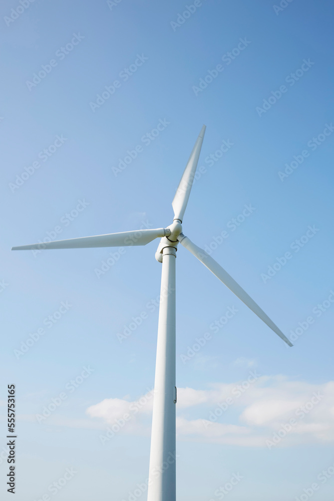Wind Turbine with Blue Sky, Sonderborg, Syddanmark, Denmark Wind Turbine with Blue Sky, Sonderborg, Syddanmark, Denmark