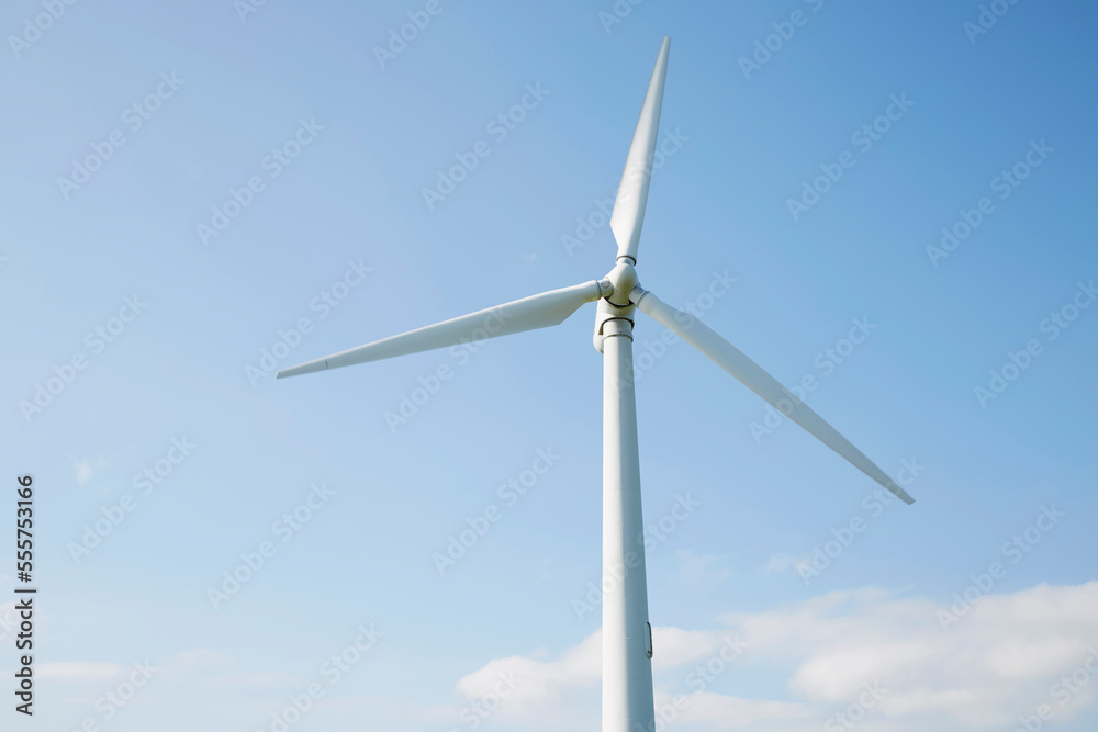 Wind Turbine with Blue Sky, Sonderborg, Syddanmark, Denmark
