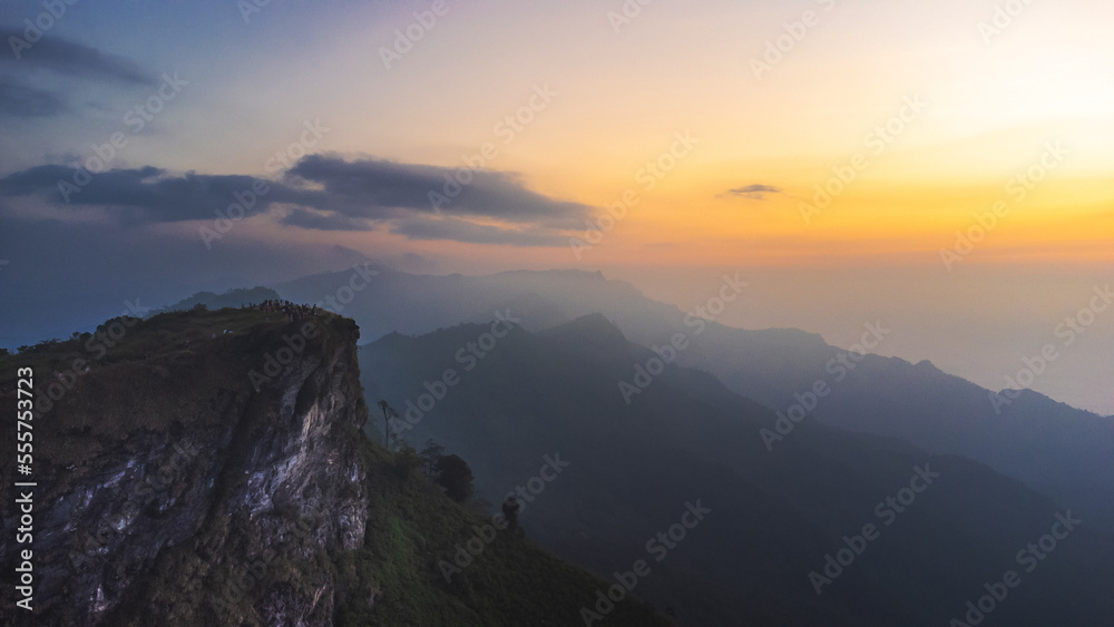 View of Phu Chee Fah   mountain at Chiang Rai, Thailand