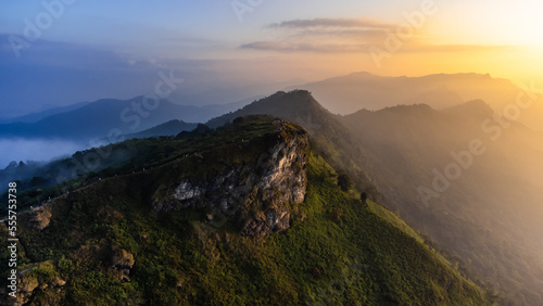 View of Phu Chee Fah mountain at Chiang Rai, Thailand