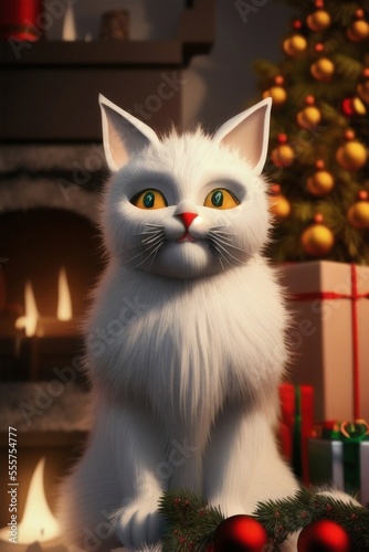 Christmas New Year Cat, Icelandic Folklore, Yule Cat, jólakötturinn