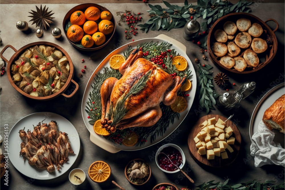 Holiday feast via regenerative AI. Holiday feast via regenerative AI.