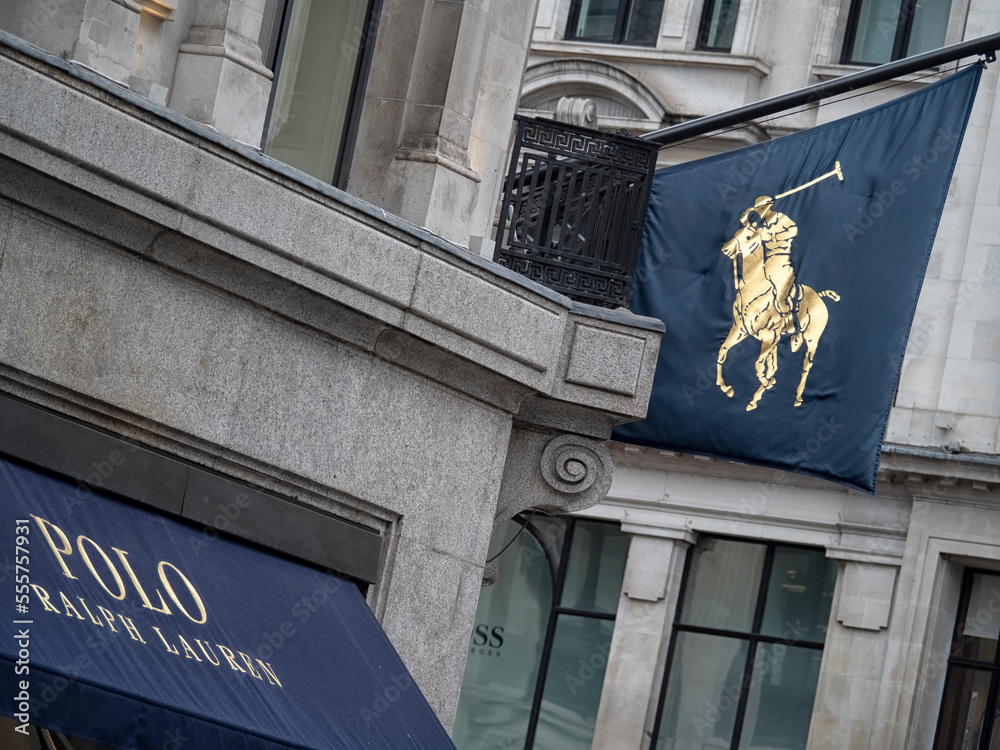 LONDON, UK - MAY 06, 2019: Sign outside Ralph Lauren shop in Regents Street  Stock Photo | Adobe Stock