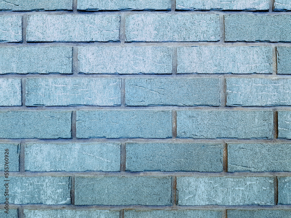 Obraz premium Brick wall blue background or texture.