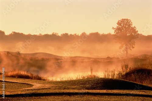 Morning Mist on Golf Course Ontario, Canada photo