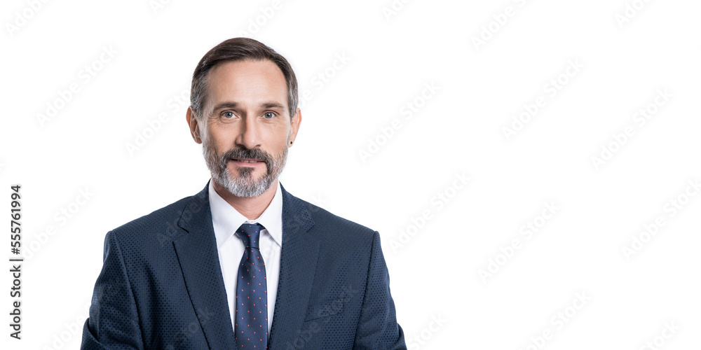 mature businessman isolated on white background with copy space. businessman in formal suit mature businessman isolated on white background with copy space. businessman in formal suit