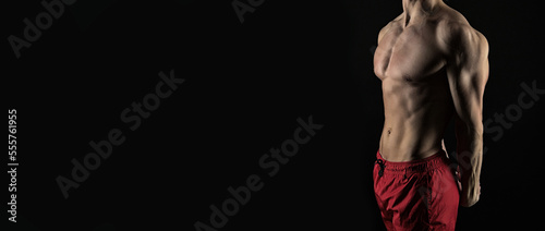 Fotografie athletic sport man isolated on black
