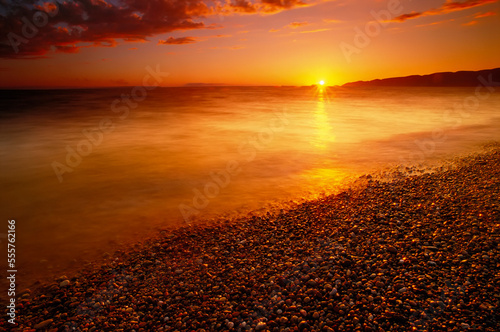 Agawa Bay Sunset Lake Superior Provincial Park Ontario, Canada photo