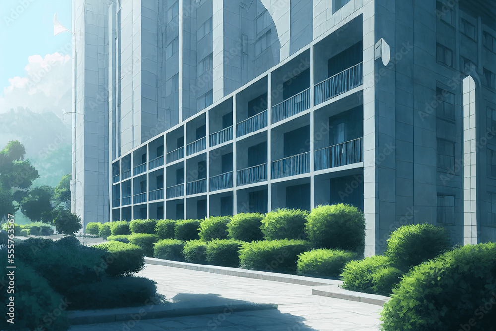 現代系イラスト調の高解像度背景 現代系イラスト調の高解像度背景