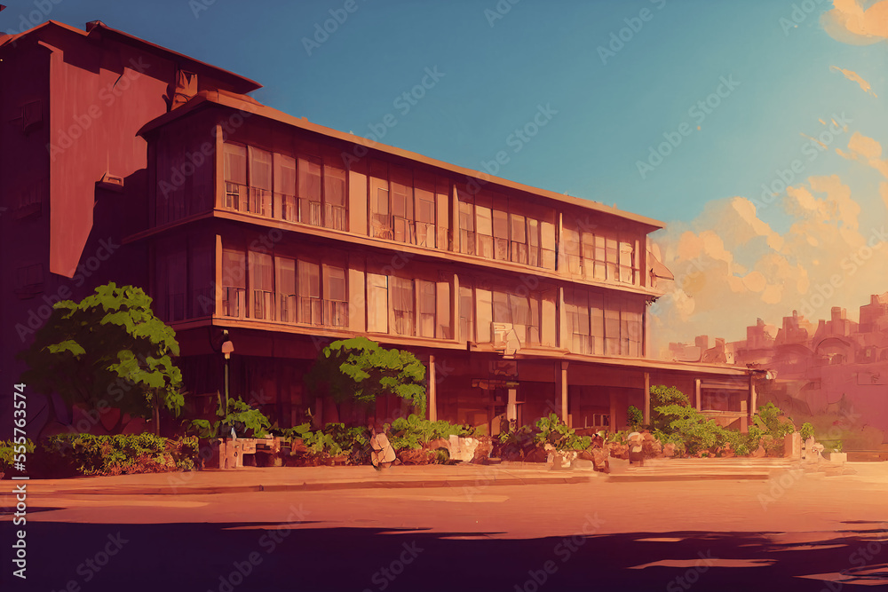 Obraz premium 現代系イラスト調の高解像度背景