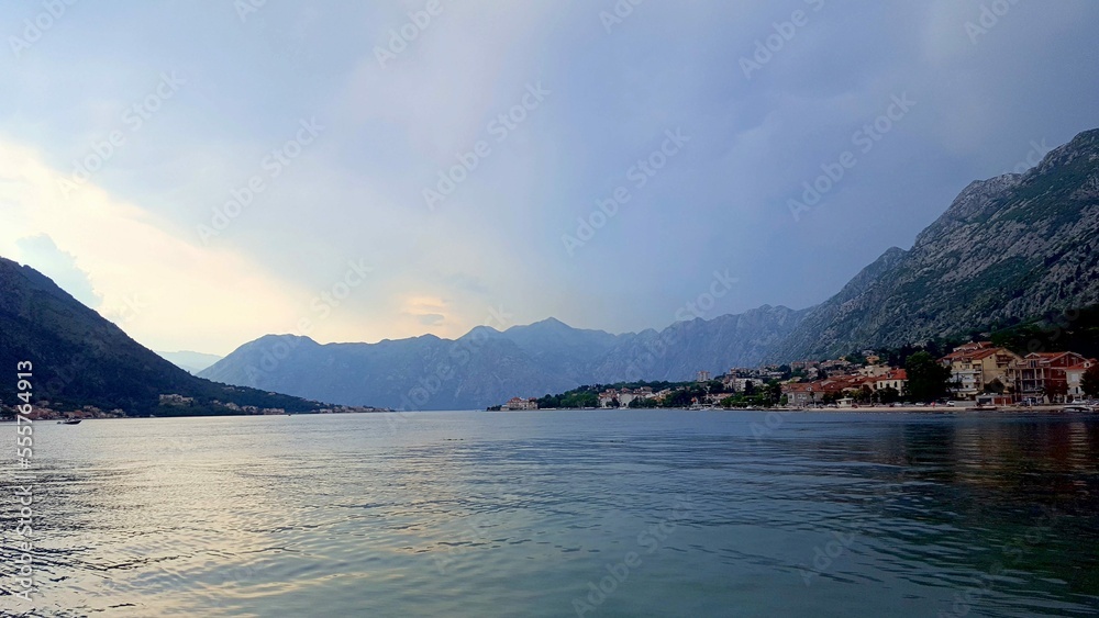 Fototapeta premium MONTENEGRO-Kotor Bay are a series of coves on the southern Dalmatian coast of the Adriatic Sea in Montenegro