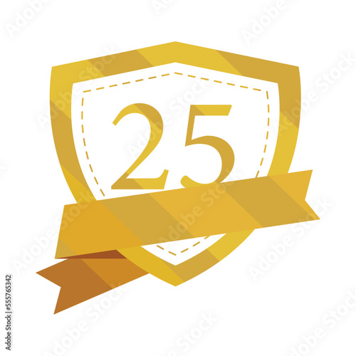 25 anniversary golden badge