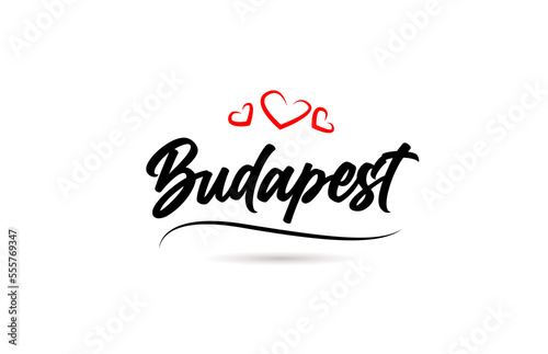 Photography Budapest european city typography text word with love