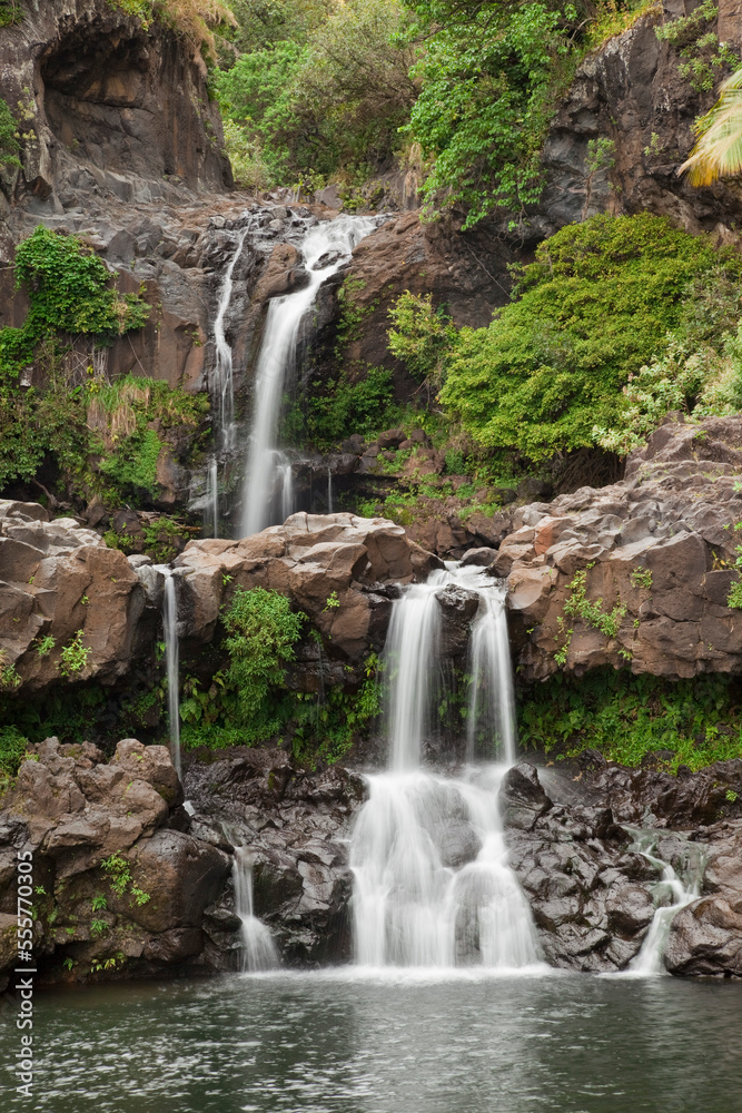 Waterfalls, Oheo Gulch, Kipahulu, Haleakala National Park, Maui, Hawaii, USA